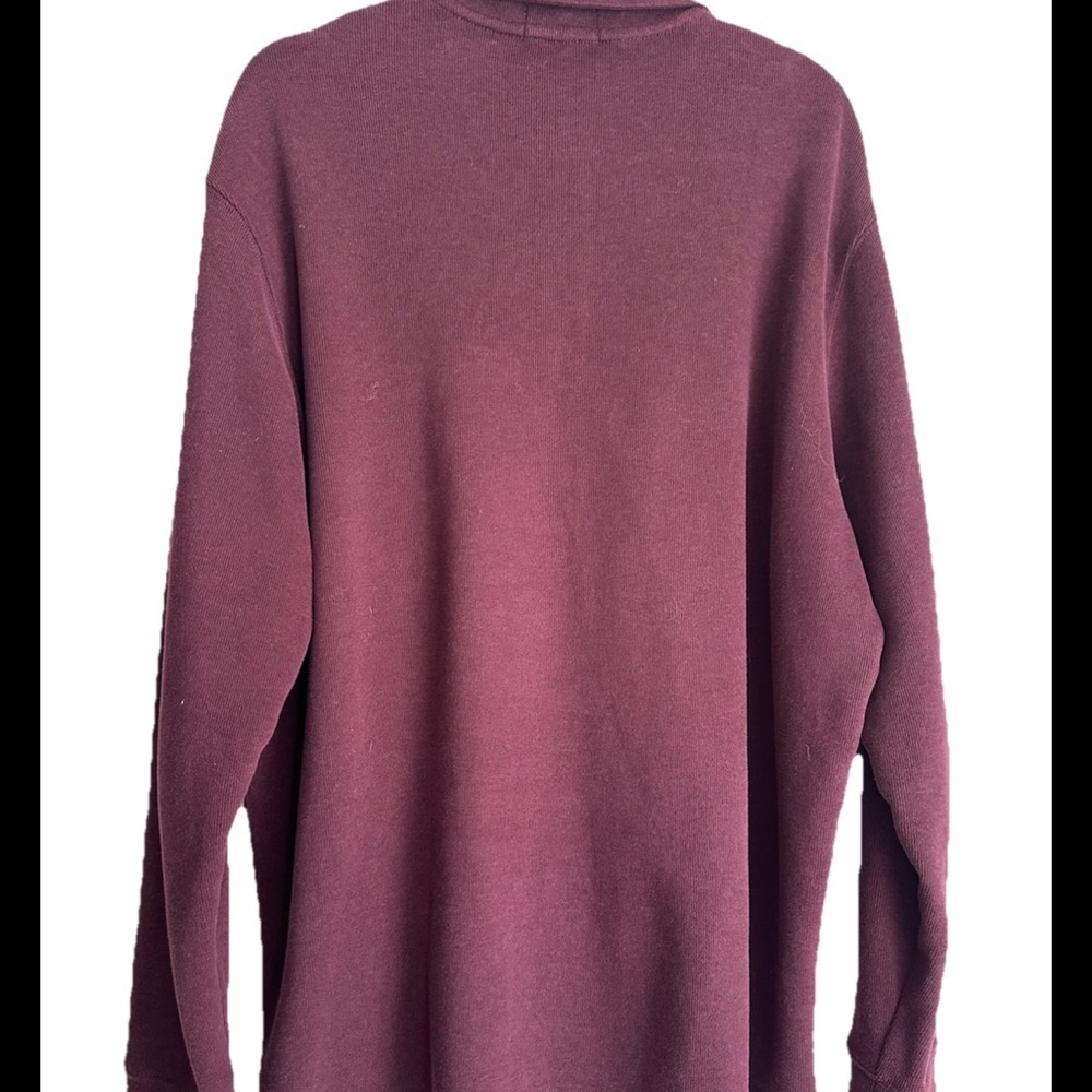 Polo by Ralph Lauren Men's Vintage Burgundy 1/4 zip Pullover Sweater Sz XL - Picture 2 of 6